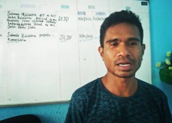 Foto Hermenegildo hanesan faselitador iha formasaun saude reproduktiva