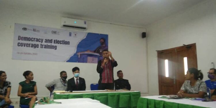 AJTL  Fasilita Formasaun Reportajen  Democrasia  Eleitoral Ba Jornalista