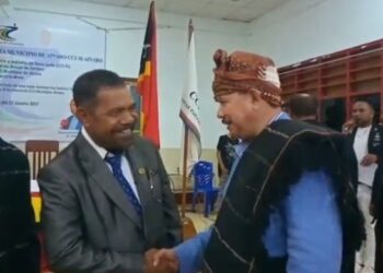 Diretúr kompaña Sunrise, Manuel  simu  posse lidera prezidente CCI-M Ainaro