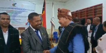 Diretúr kompaña Sunrise, Manuel  simu  posse lidera prezidente CCI-M Ainaro