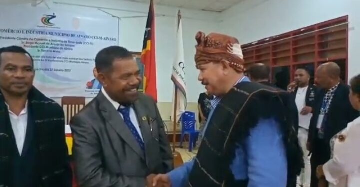 Diretúr kompaña Sunrise, Manuel  simu  posse lidera prezidente CCI-M Ainaro