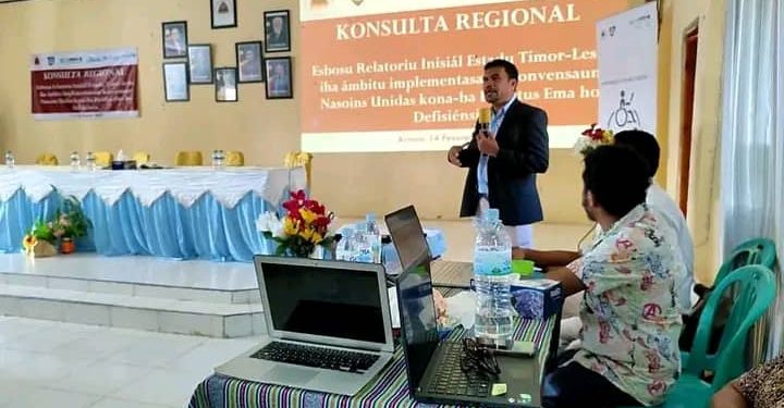 MSSI Sosializa Konsultasaun Rejional  Esbosu Relatório Inisial Konvensaun Direito Ema ho Difisensia iha Ainaro