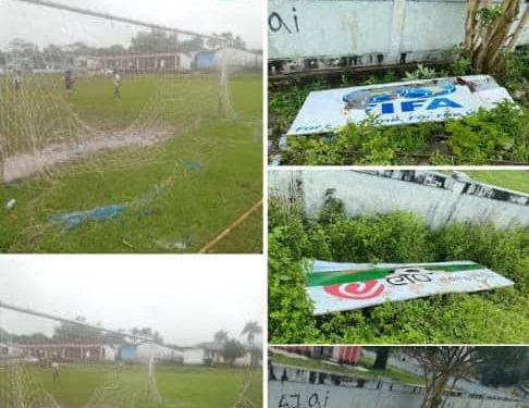 Ema Deskoñesido Sobu Lutu Kampo Futebool Ainaro no Estraga Fasilidade AF-RAMA Inklui Kare Butir Rahun Iha Kampo Laran