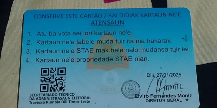 Imprime Eleitoral Biometriku Tarde Tanba Stock Material iha STAE Nasionál Menus